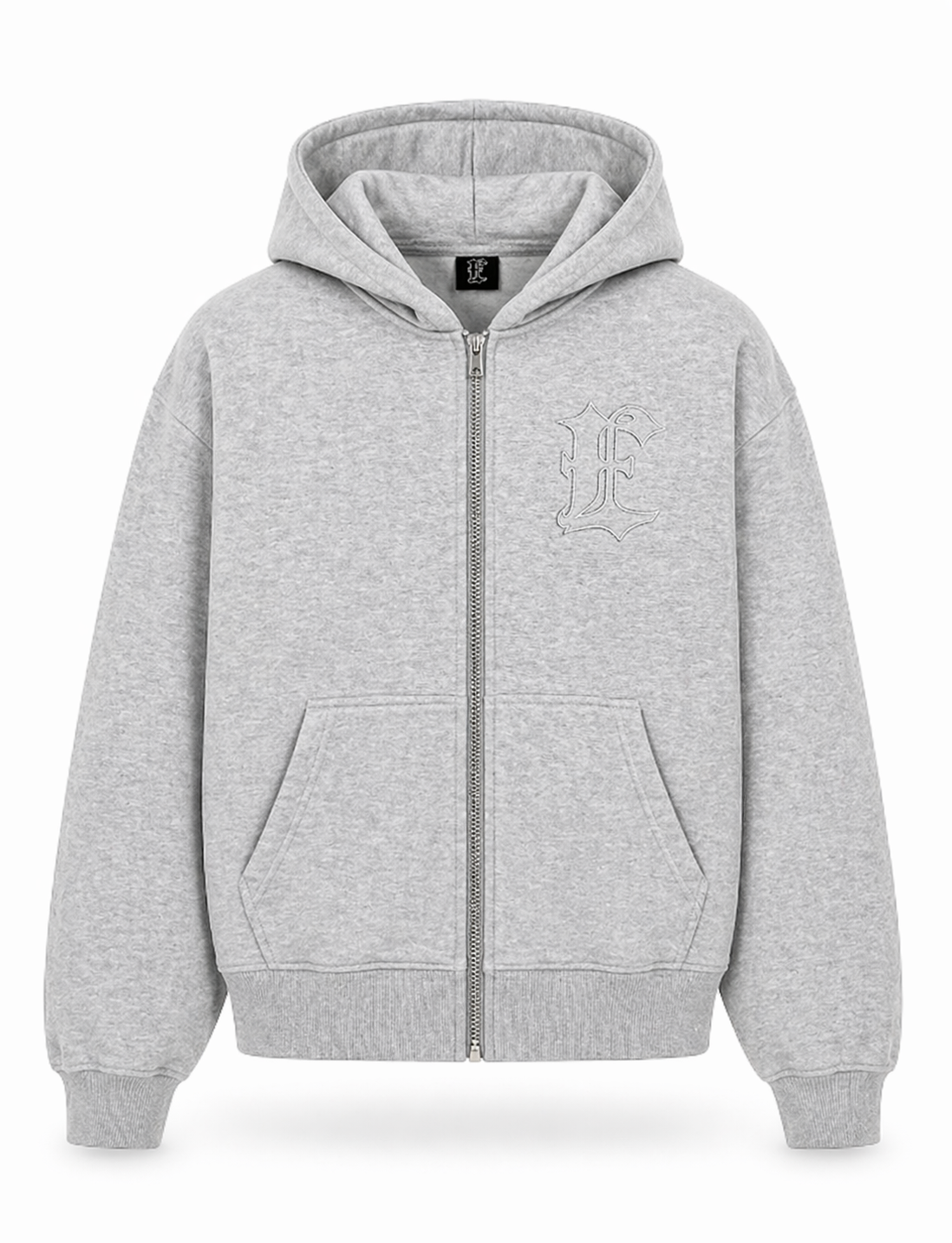 ZIP-UP HOODIE GREY