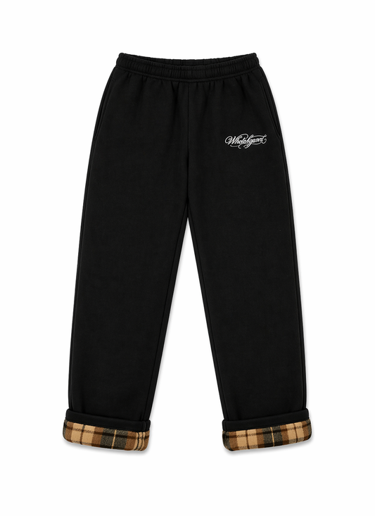 FLANEL SWEATPANTS BLACK
