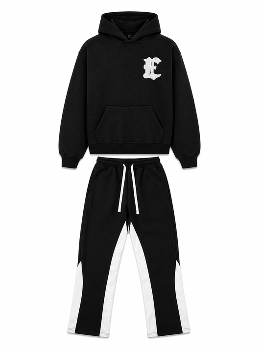 FLARED TRACKSUIT BLACK