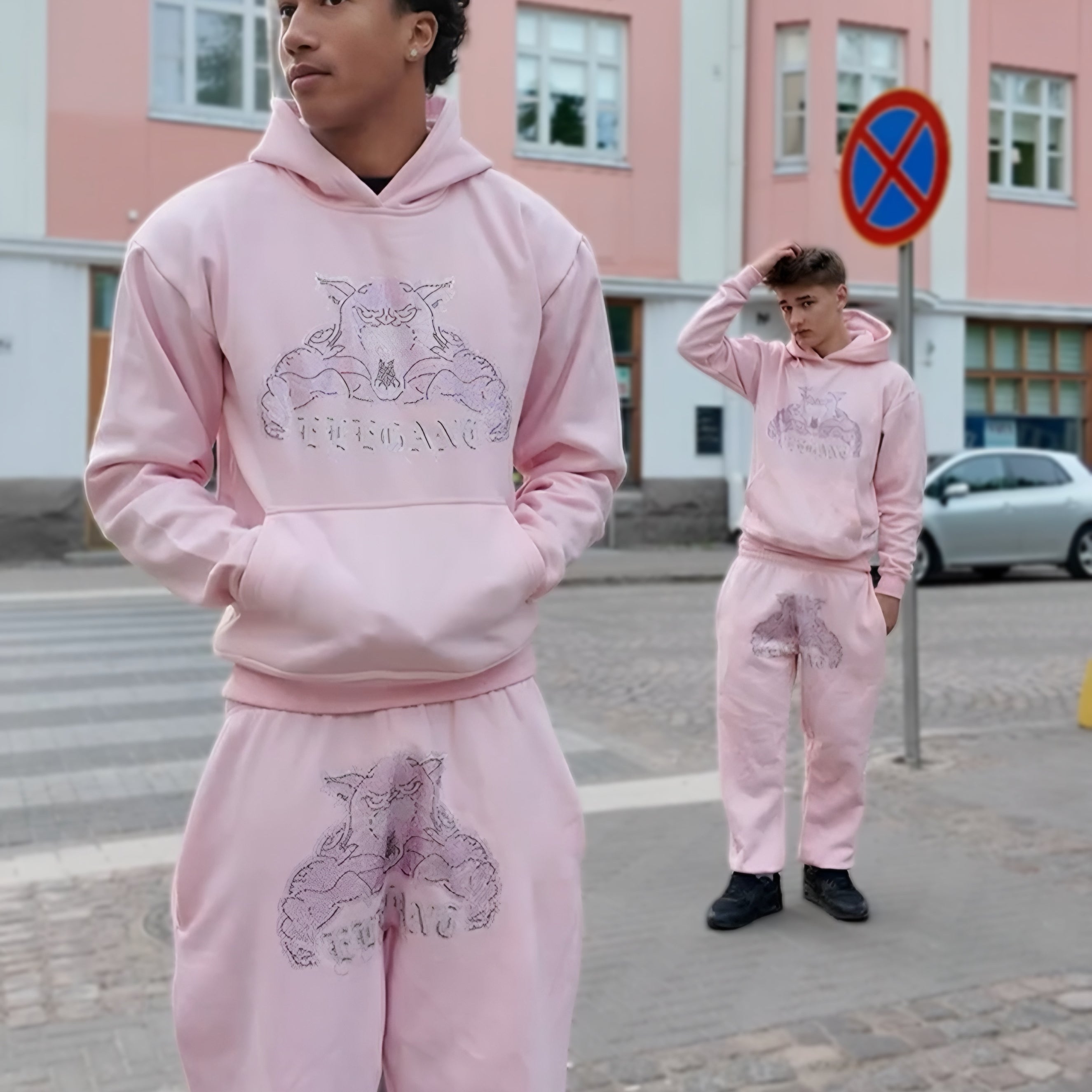 Whoselegant Baby Pink Tracksuit – premium streetwear