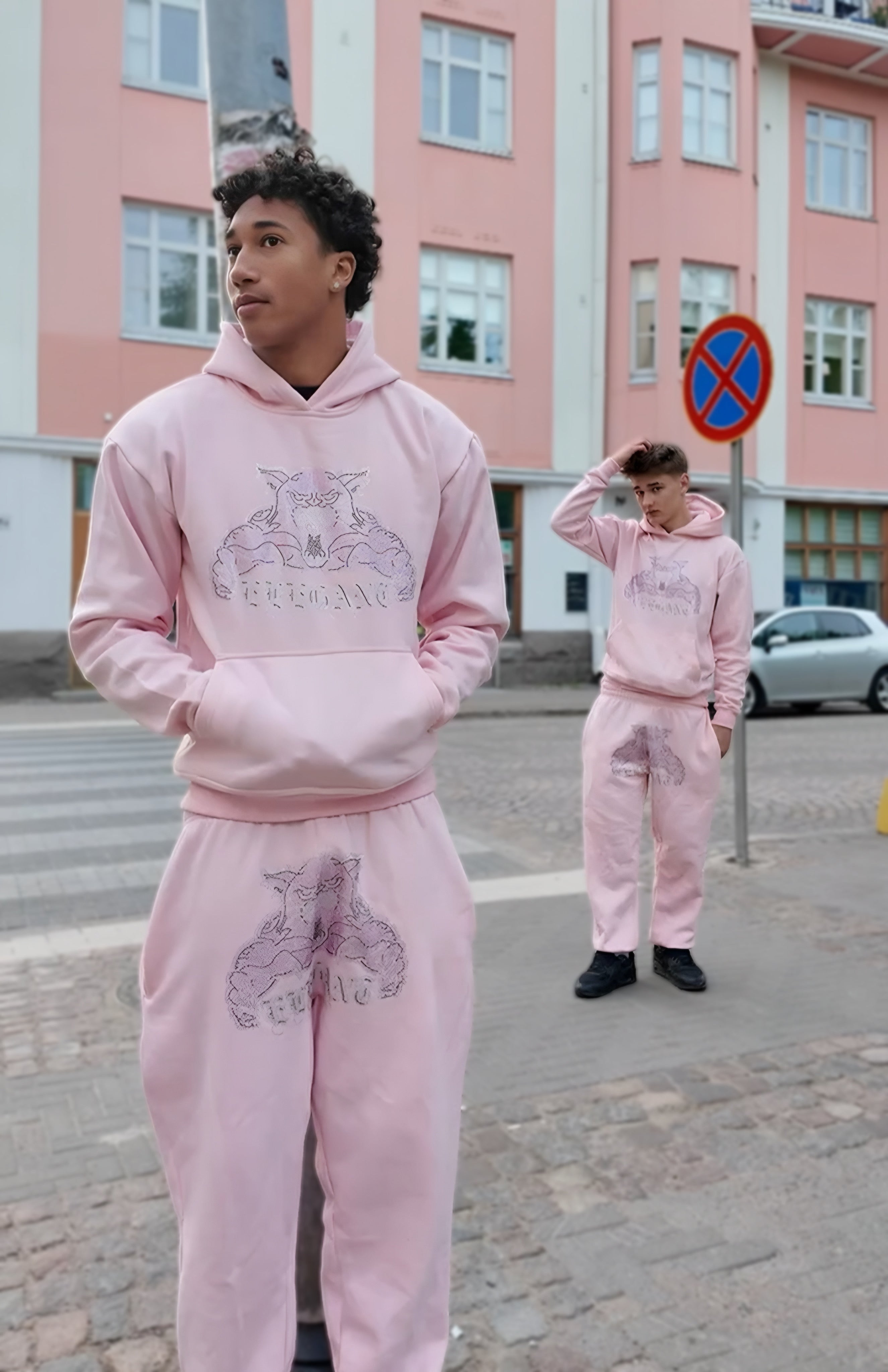 Whoselegant Baby Pink Tracksuit – premium streetwear